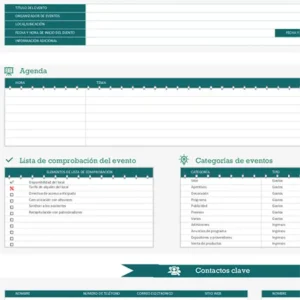 Plantilla de Página de Eventos